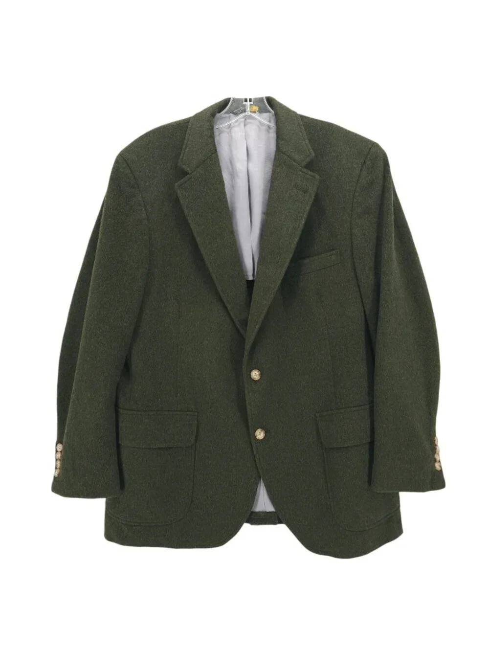 LANDS END Loden Tirol Austrian Wool ALPACA Blazer Green Est. Size 42R